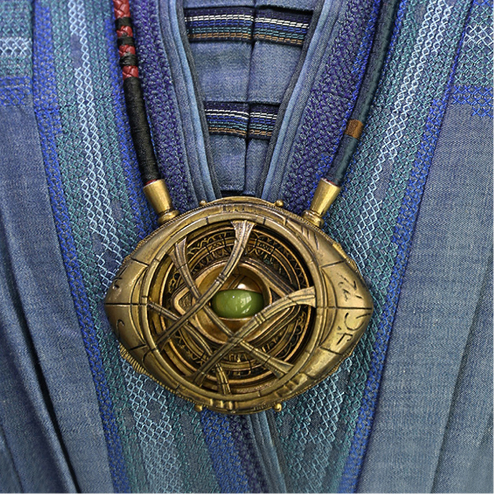 HUAWELL 2 Piece Dr Strange Necklace Eye of Agamotto Costume Prop Stone  Pendant | Amazon.com